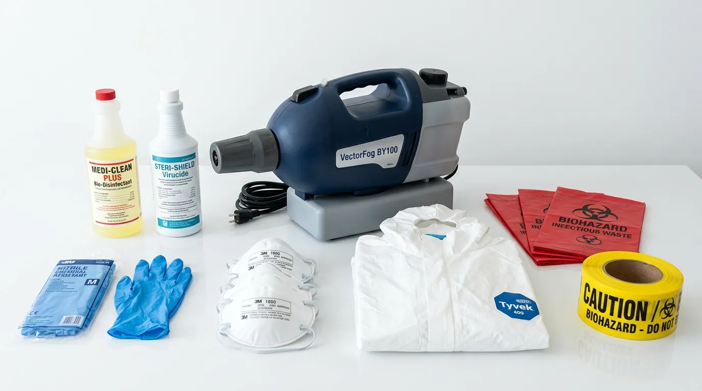 Professional biohazard remediation crew working in Carpentersville